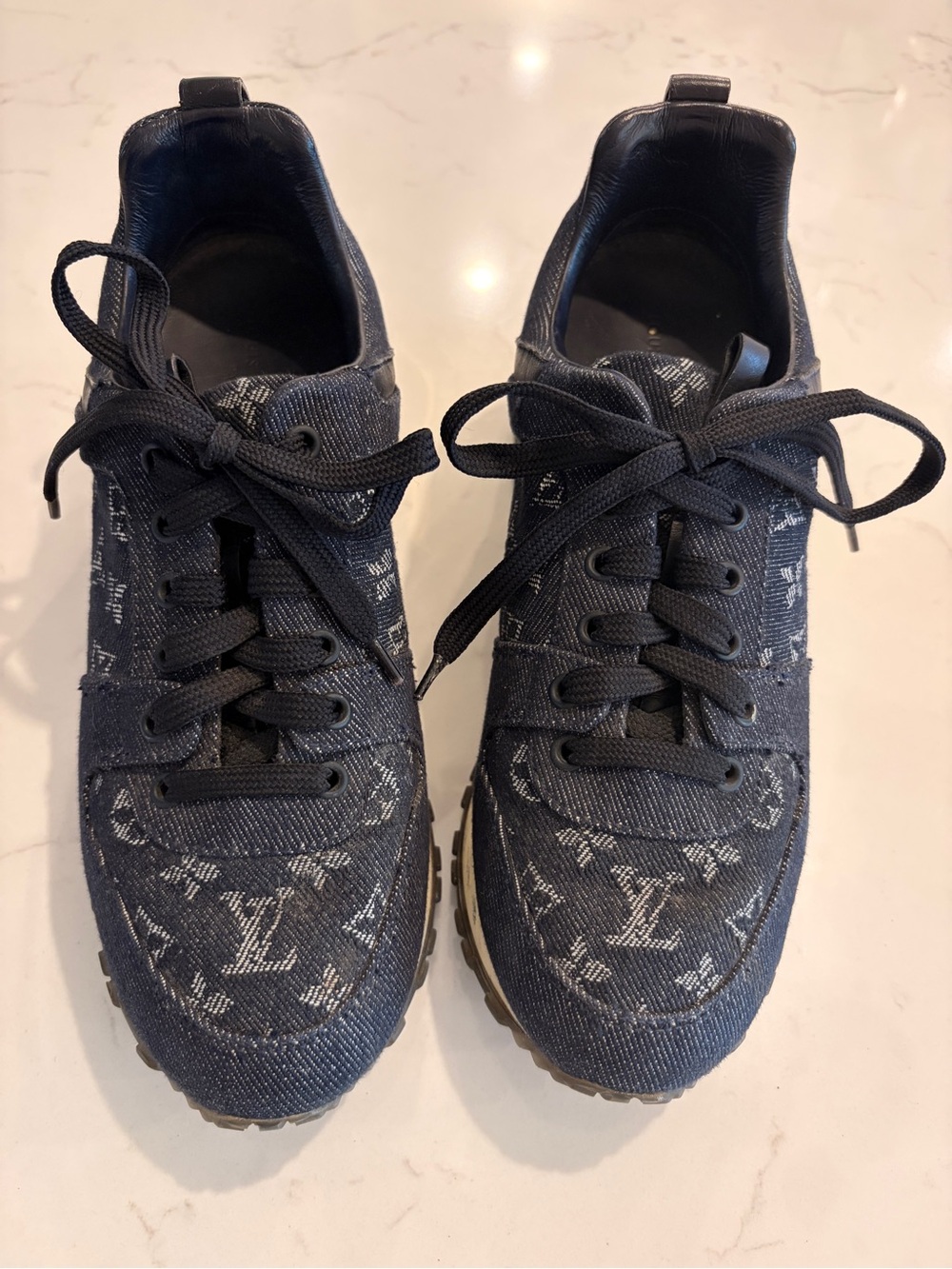Louis Vuitton Monogram Denim Run Away Sneaker. Size 35.5 U.S. 5.5